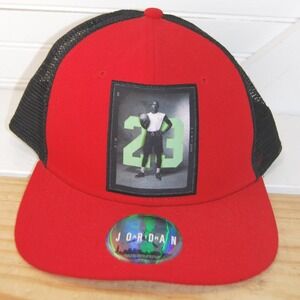 Air Jordan 23 Jumpman‎ Trucker hat Adjustable Snapback Red cap Holo sticker